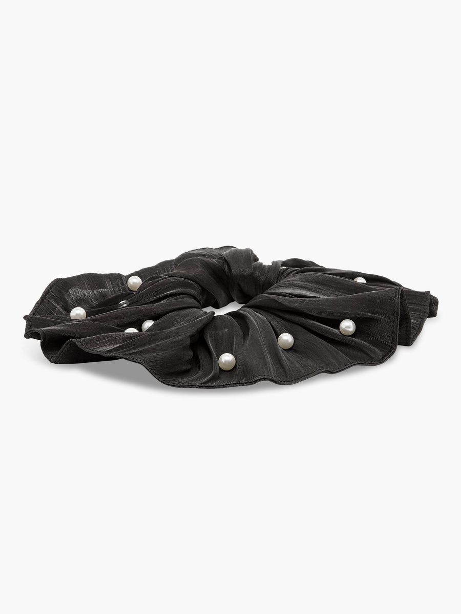 Pearl Embellished Hair Scrunchie