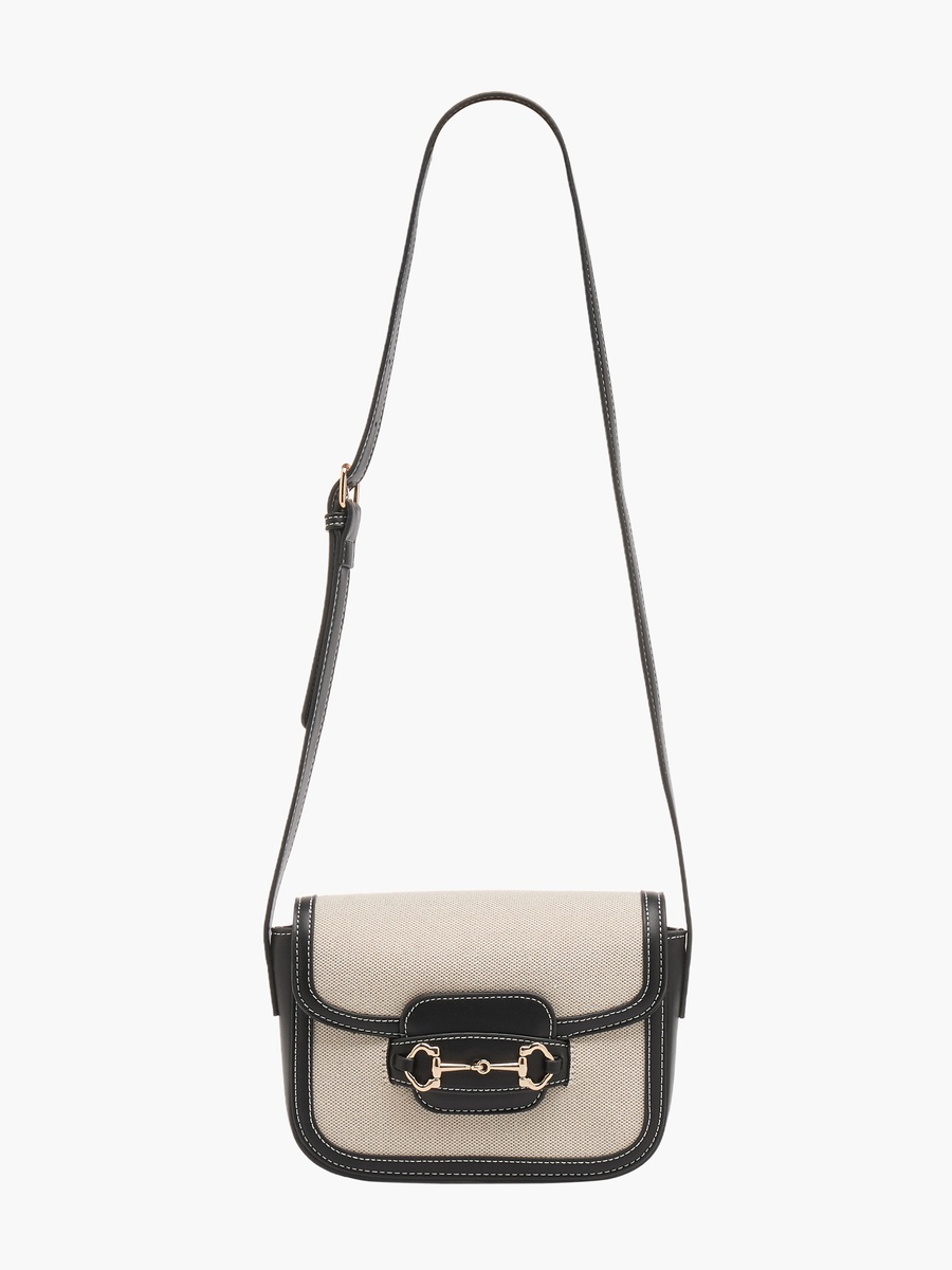 Textured Crossbody Bag with Adjustable Strap
