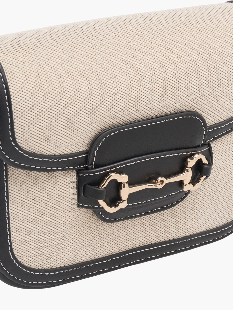 Textured Crossbody Bag with Adjustable Strap