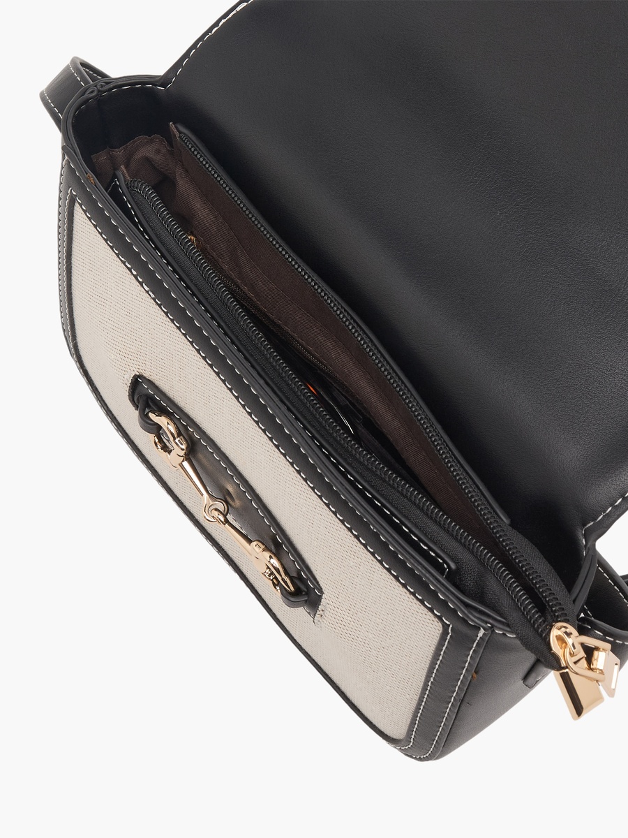 Textured Crossbody Bag with Adjustable Strap