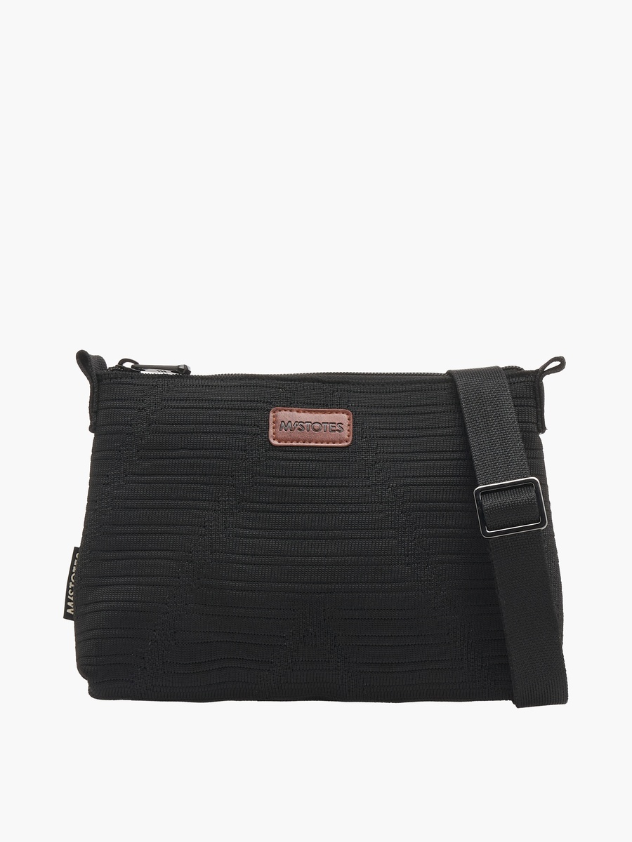 Textured Crossbody Bag with Adjustable Strap