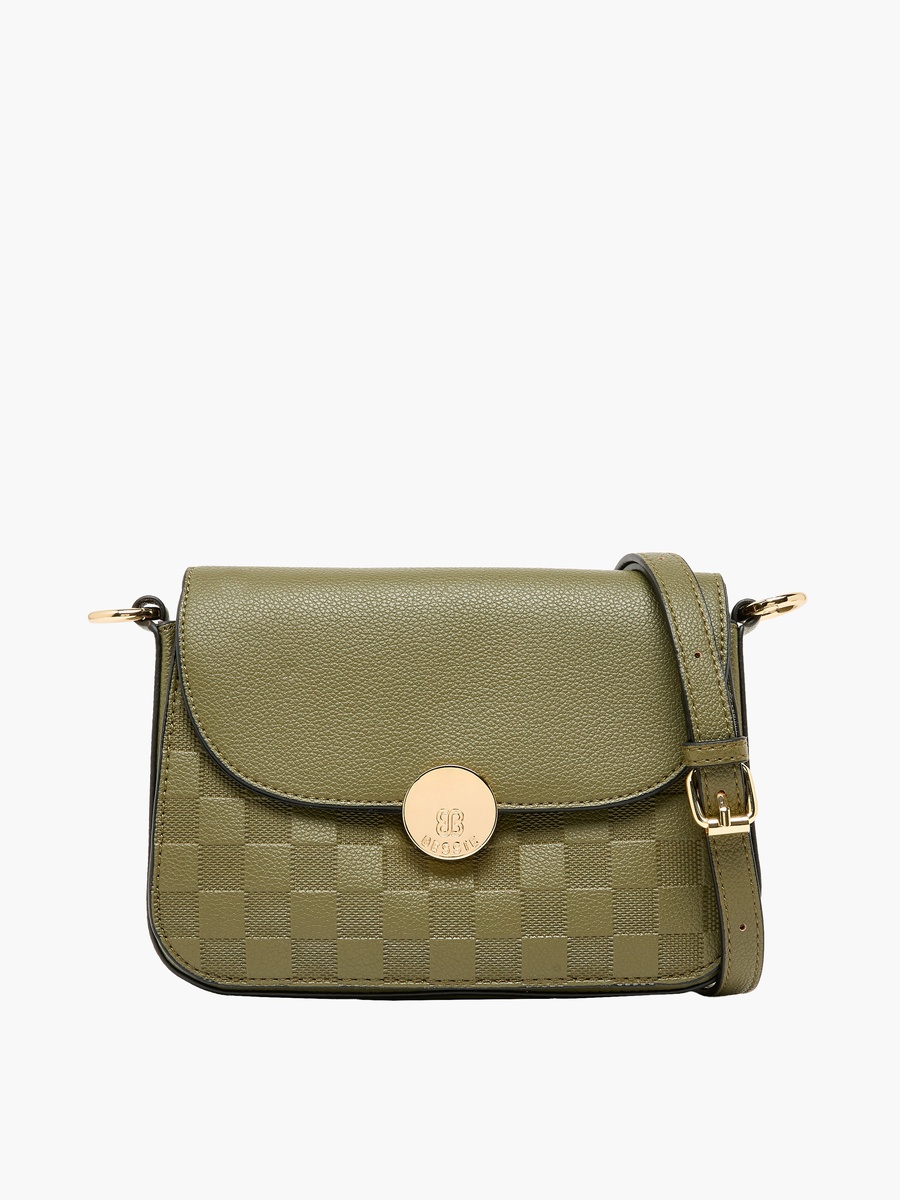 Textured Crossbody Bag with Magnetic Closure