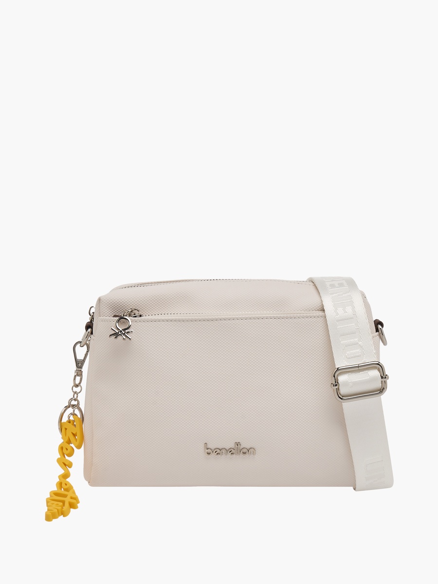 Solid Crossbody Bag with Detachable Strap