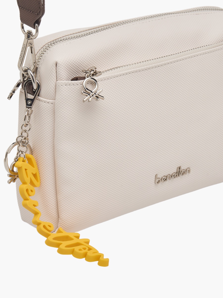 Solid Crossbody Bag with Detachable Strap