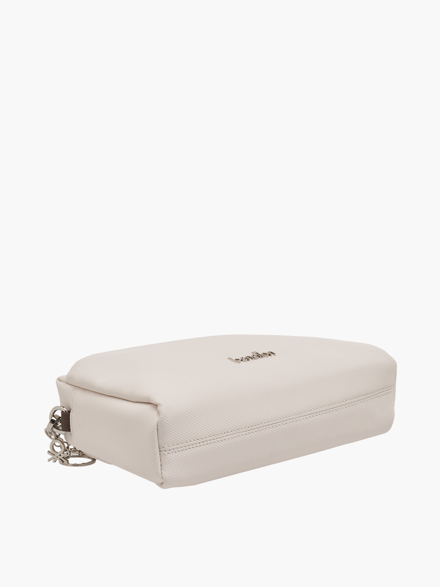 Solid Crossbody Bag with Detachable Strap