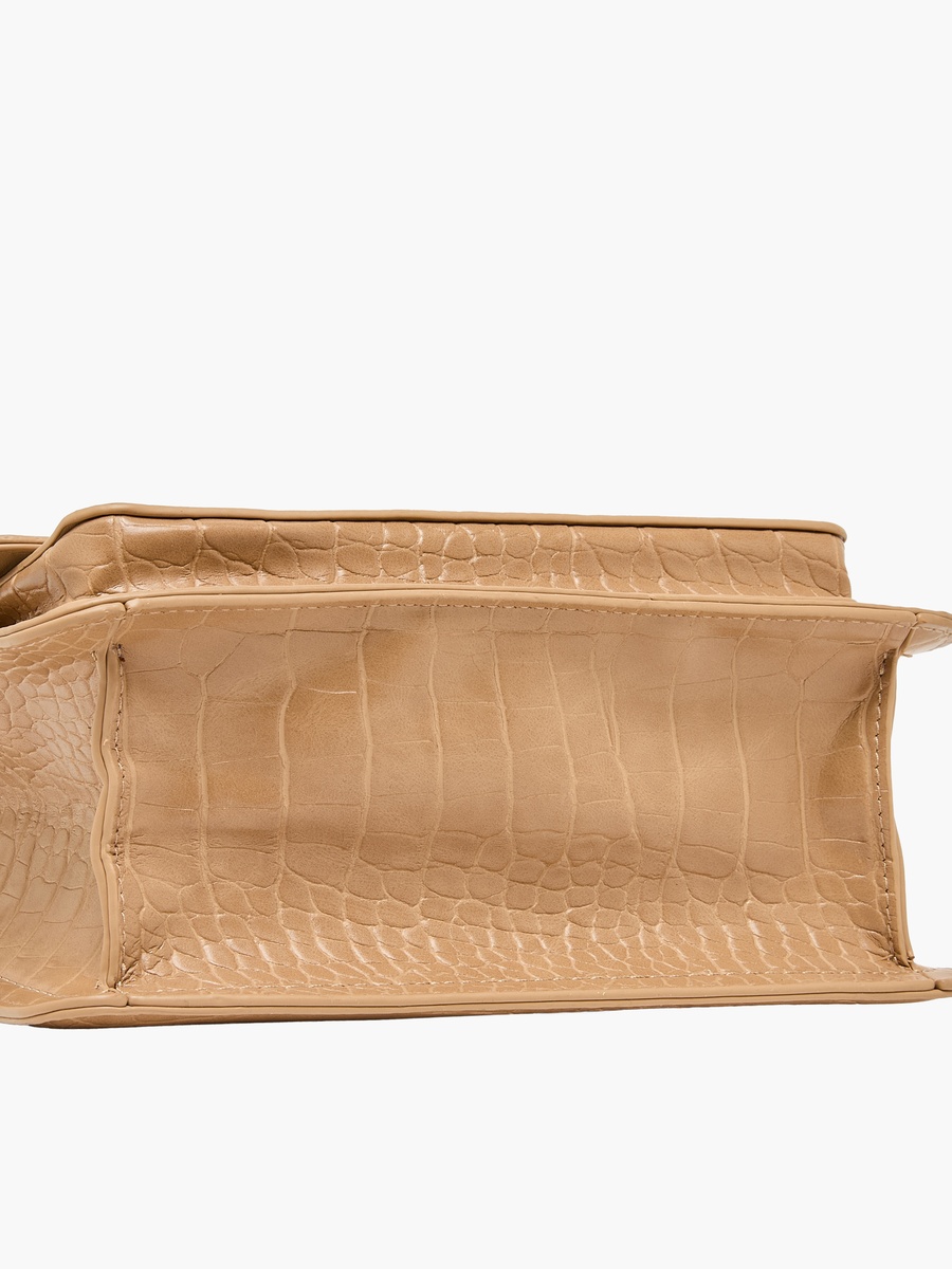 Textured Crossbody Bag with Chain Strap