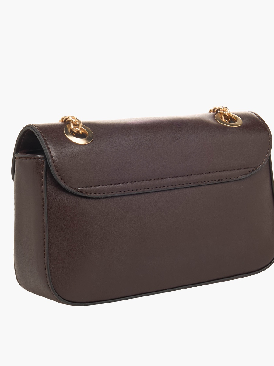 Textured Crossbody Bag with Chain Strap