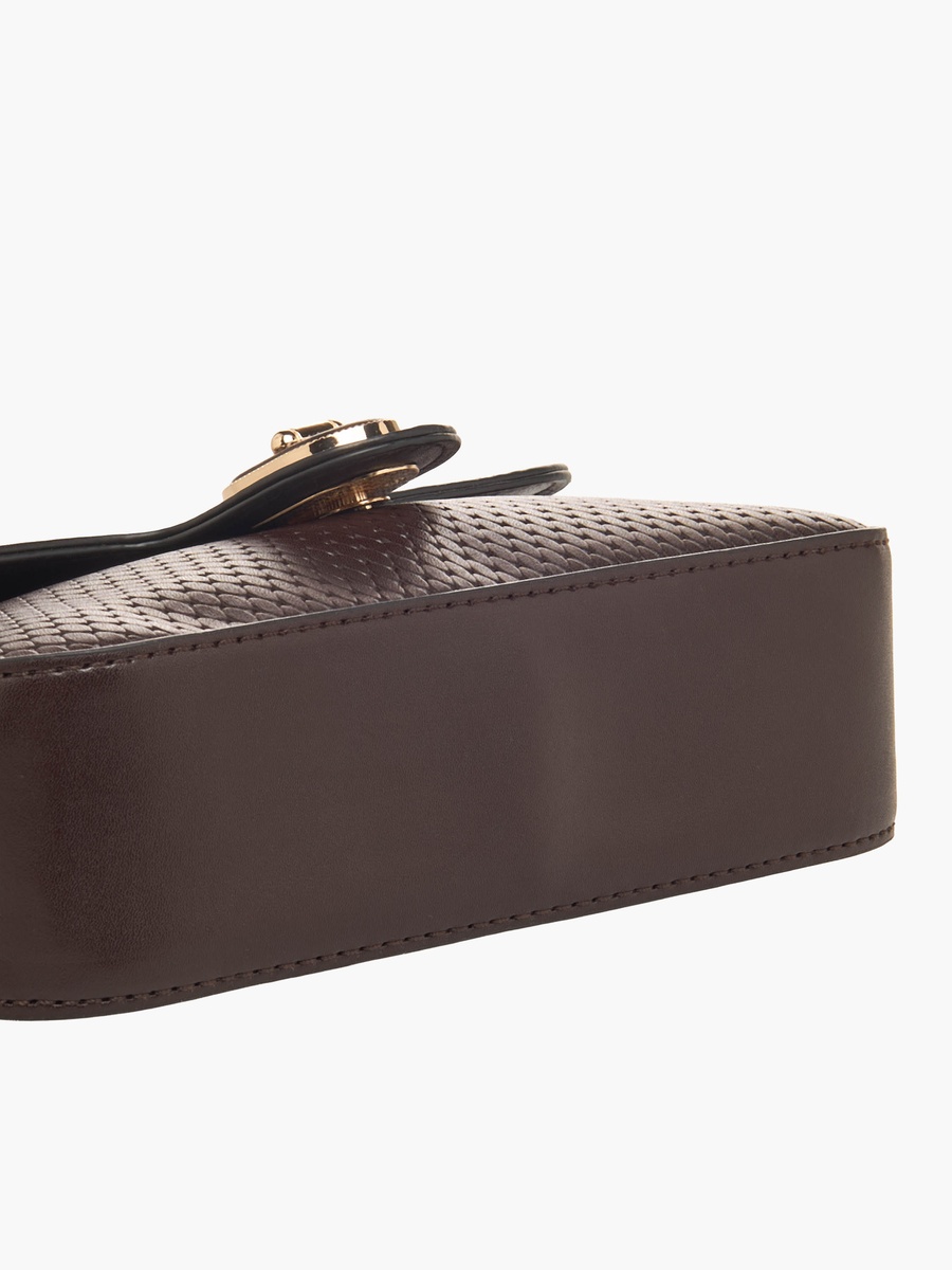 Textured Crossbody Bag with Chain Strap