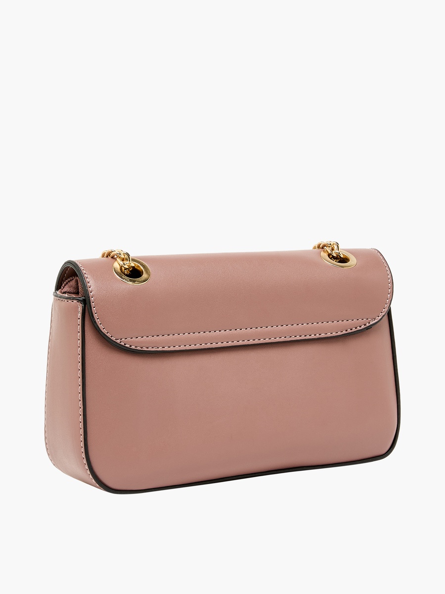 Textured Crossbody Bag with Chain Strap