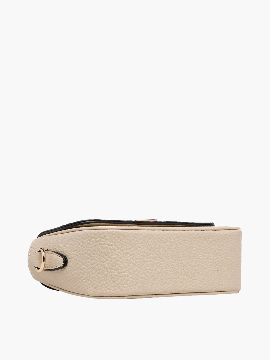 Embossed Crossbody Bag with Zip Closure