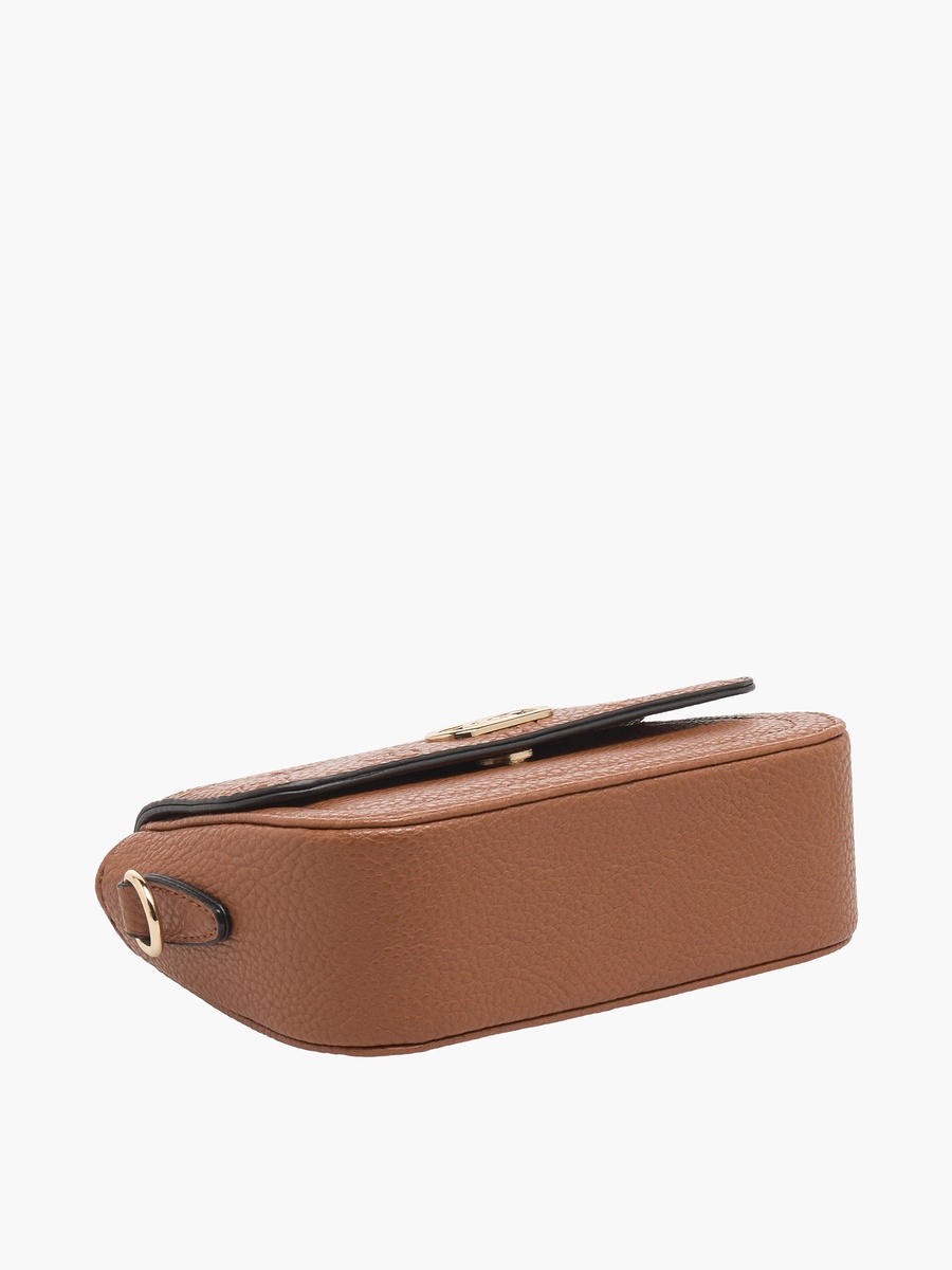 Embossed Crossbody Bag with Zip Closure