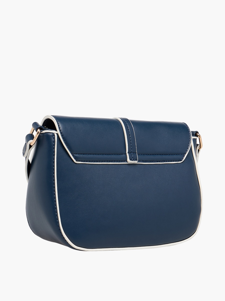 Solid Crossbody Bag with Adjustable Strap