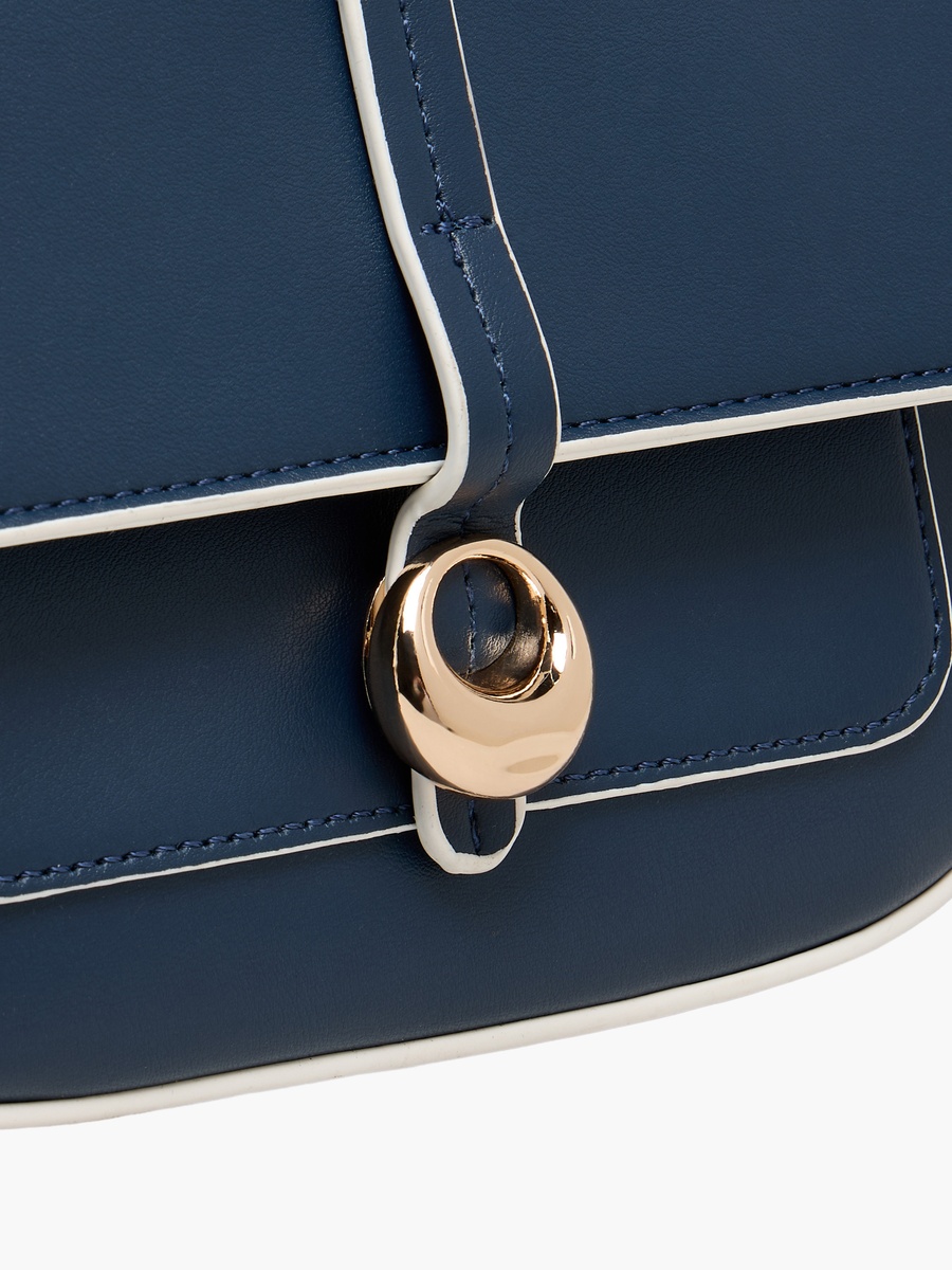 Solid Crossbody Bag with Adjustable Strap
