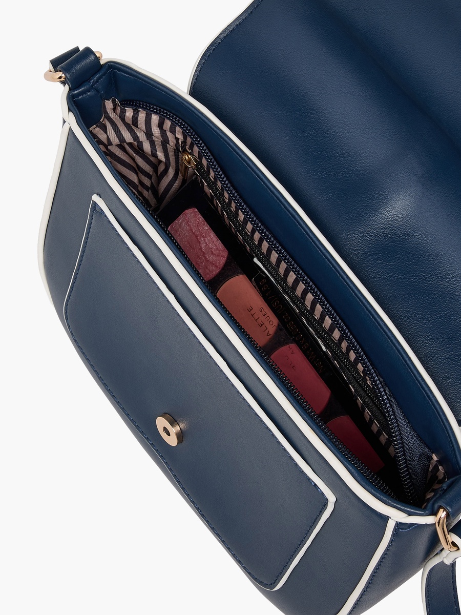 Solid Crossbody Bag with Adjustable Strap
