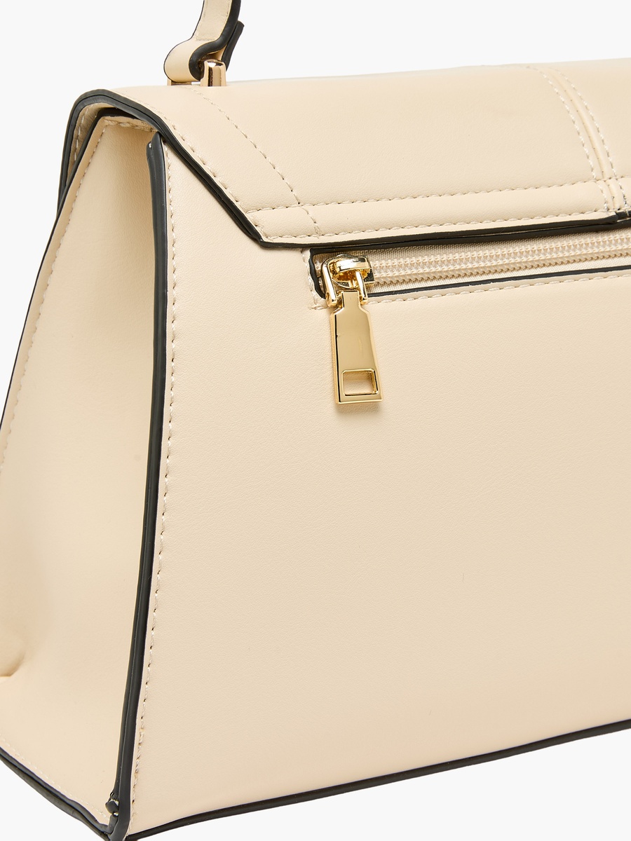 Solid Crossbody Bag with Pouch