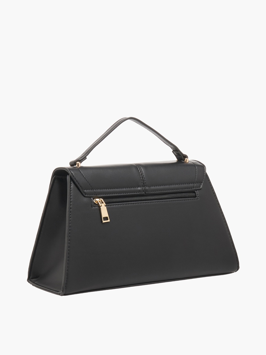 Solid Crossbody Bag with Pouch