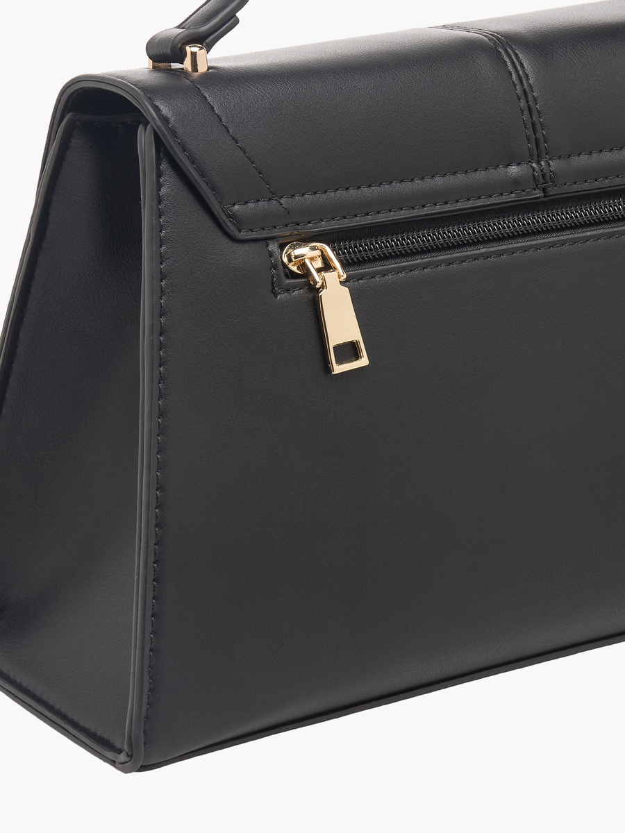 Solid Crossbody Bag with Pouch