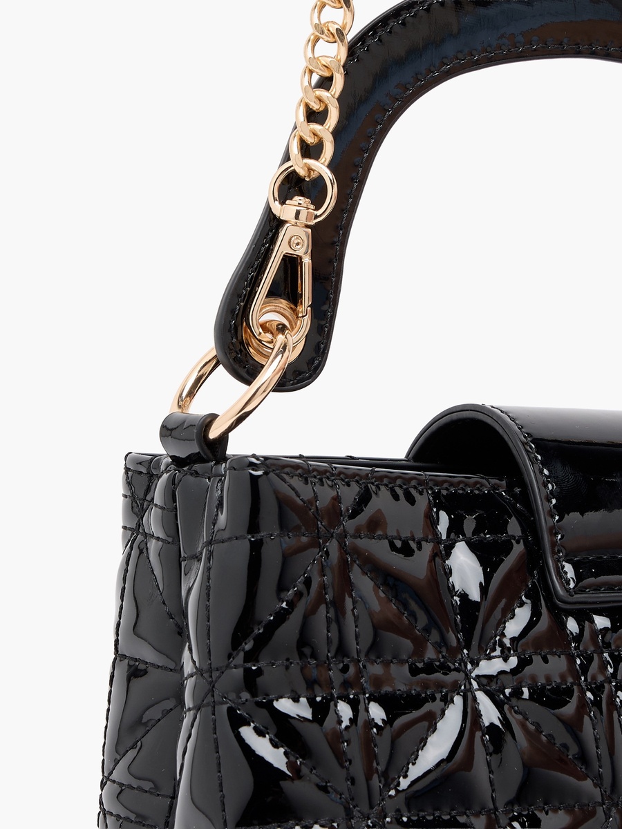Quilted Crossbody Bag with Chain Strap