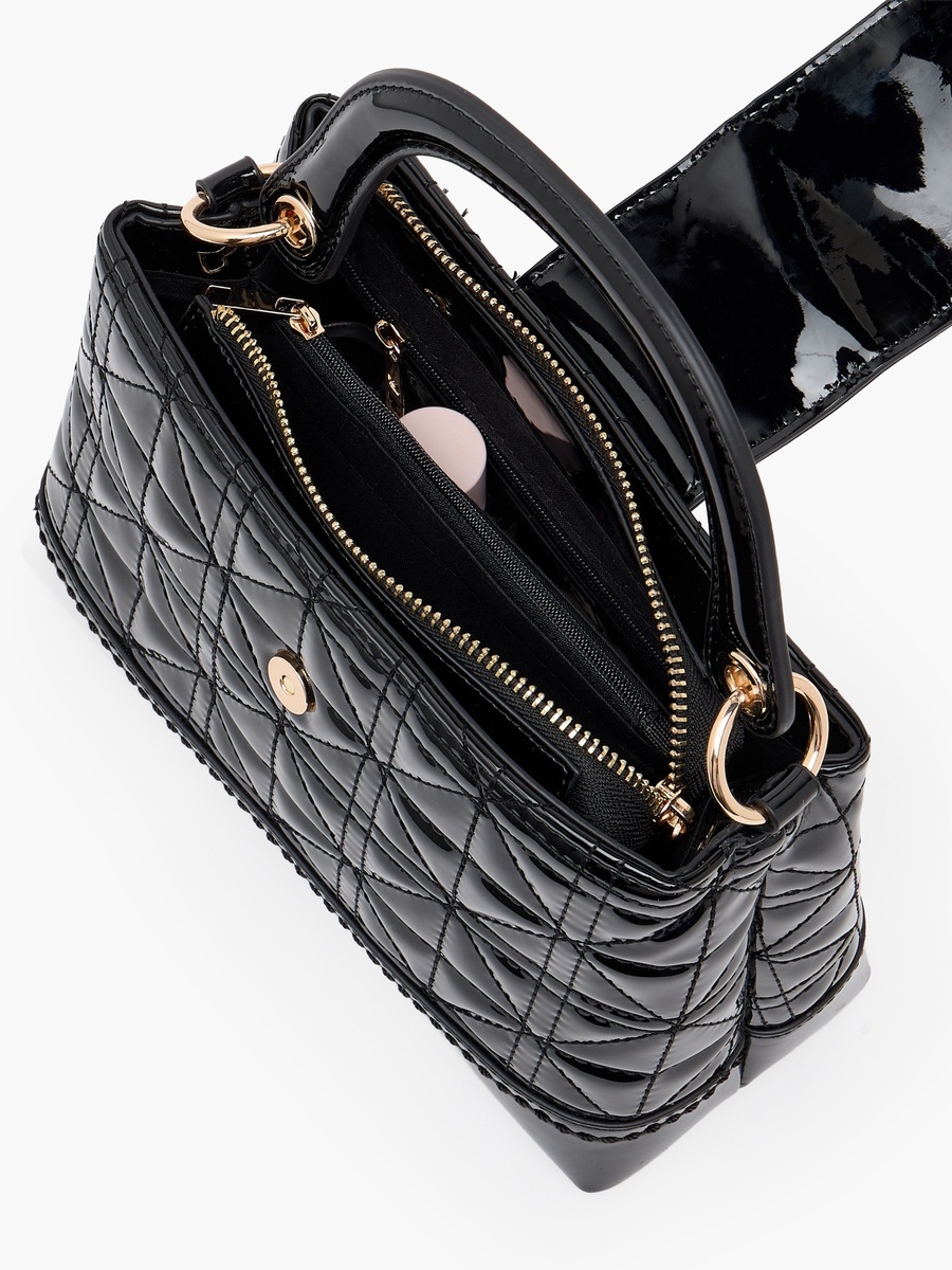 Quilted Crossbody Bag with Chain Strap