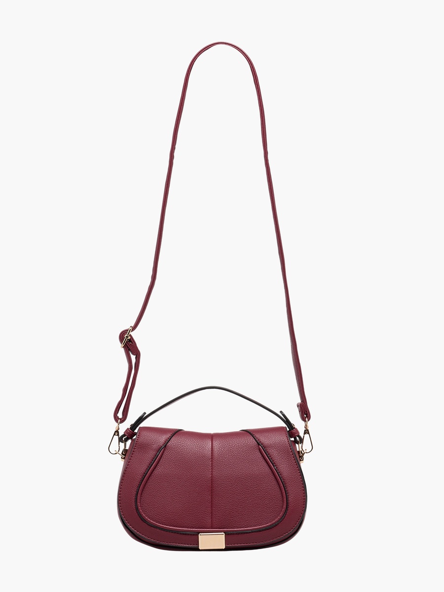 Textured Crossbody Bag with Adjustable Strap