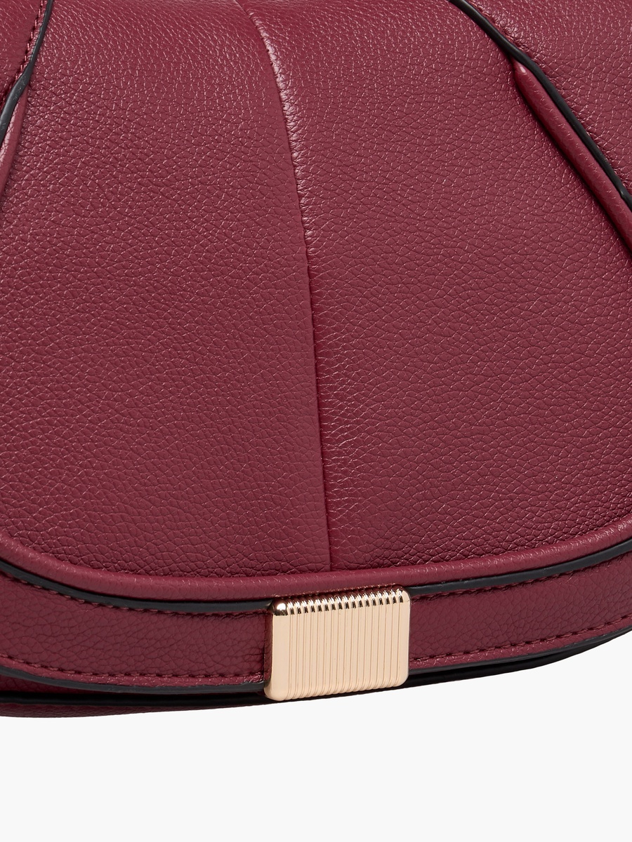 Textured Crossbody Bag with Adjustable Strap