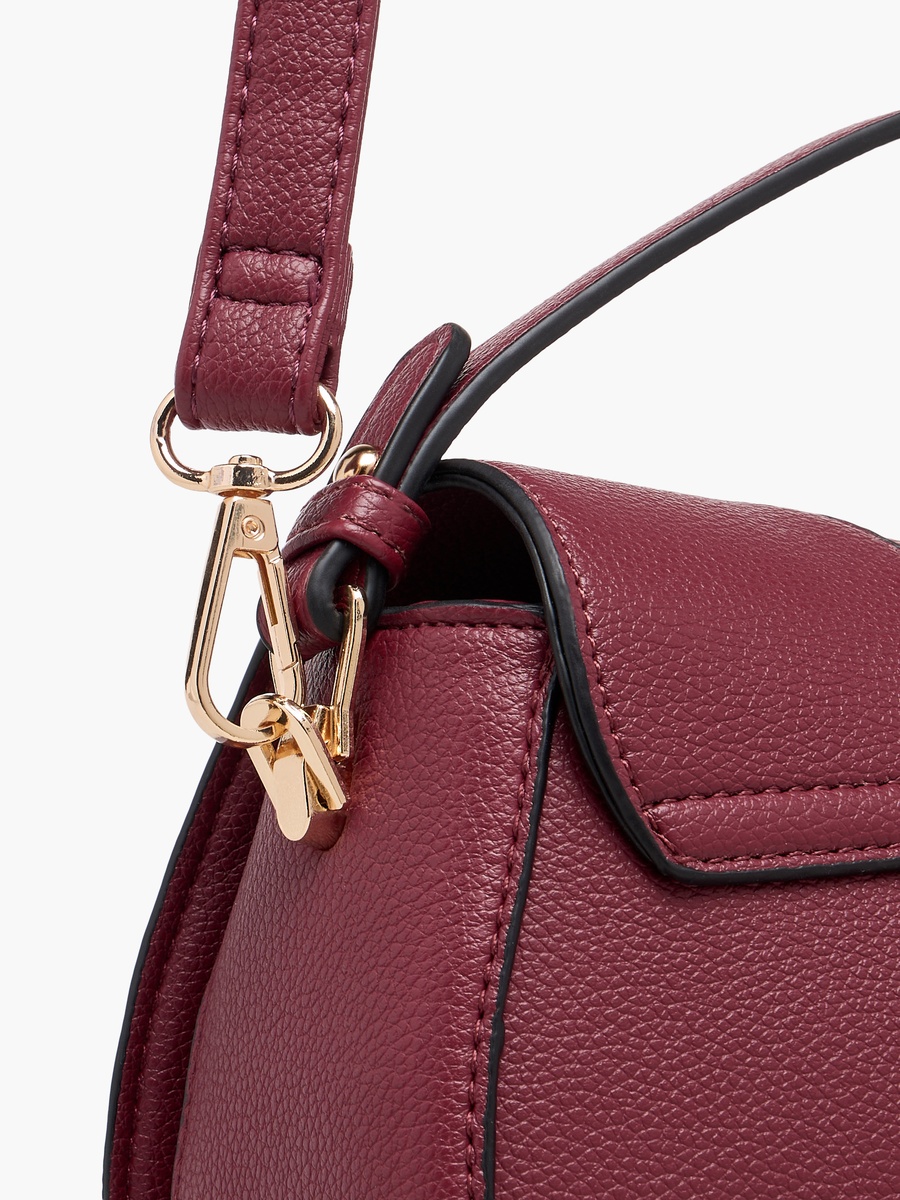Textured Crossbody Bag with Adjustable Strap