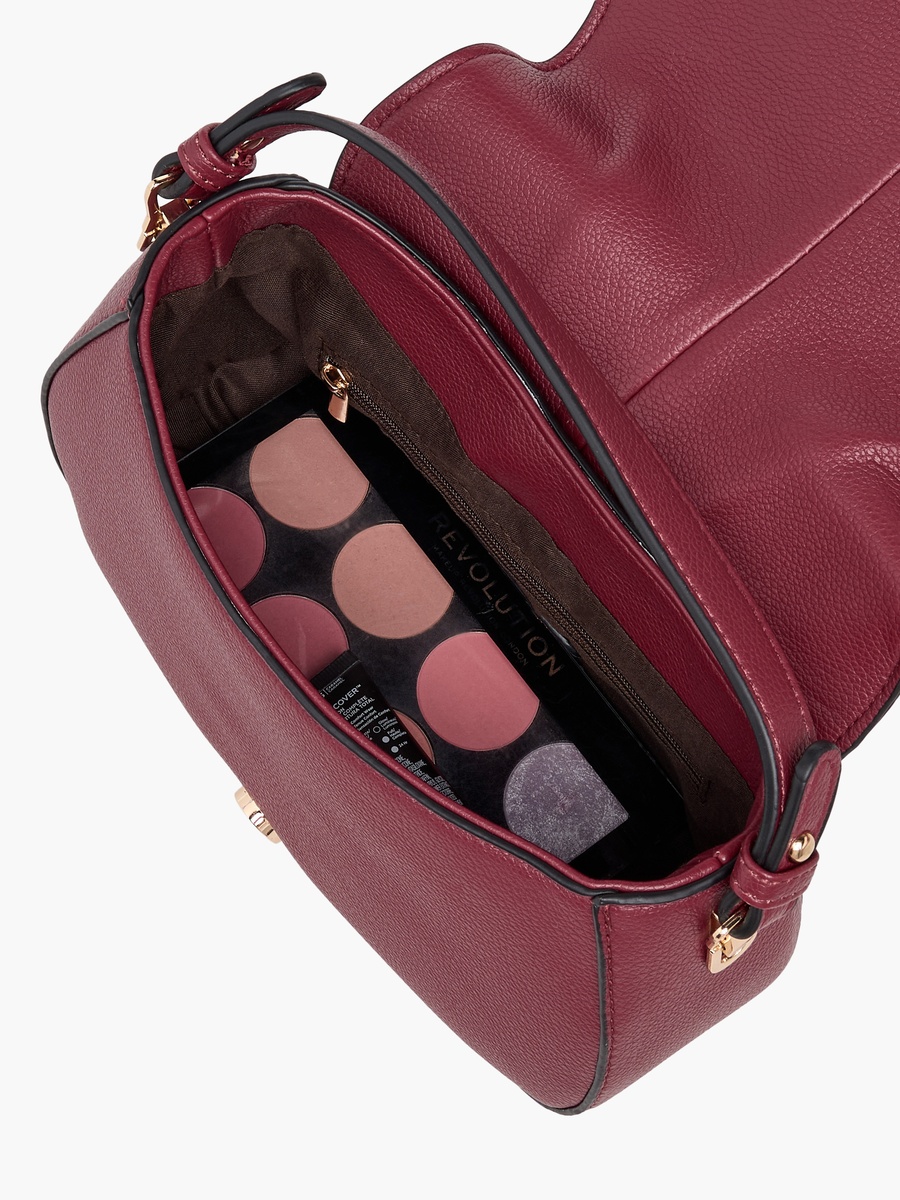 Textured Crossbody Bag with Adjustable Strap