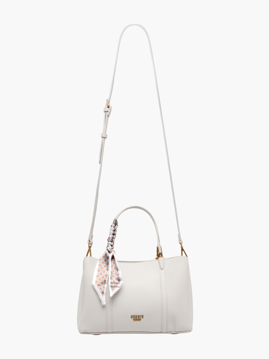 Scarf Detail Tote Bag with Double Handle