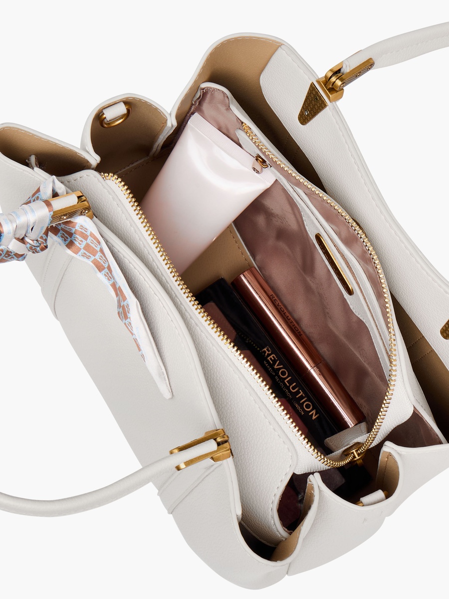 Scarf Detail Tote Bag with Double Handle