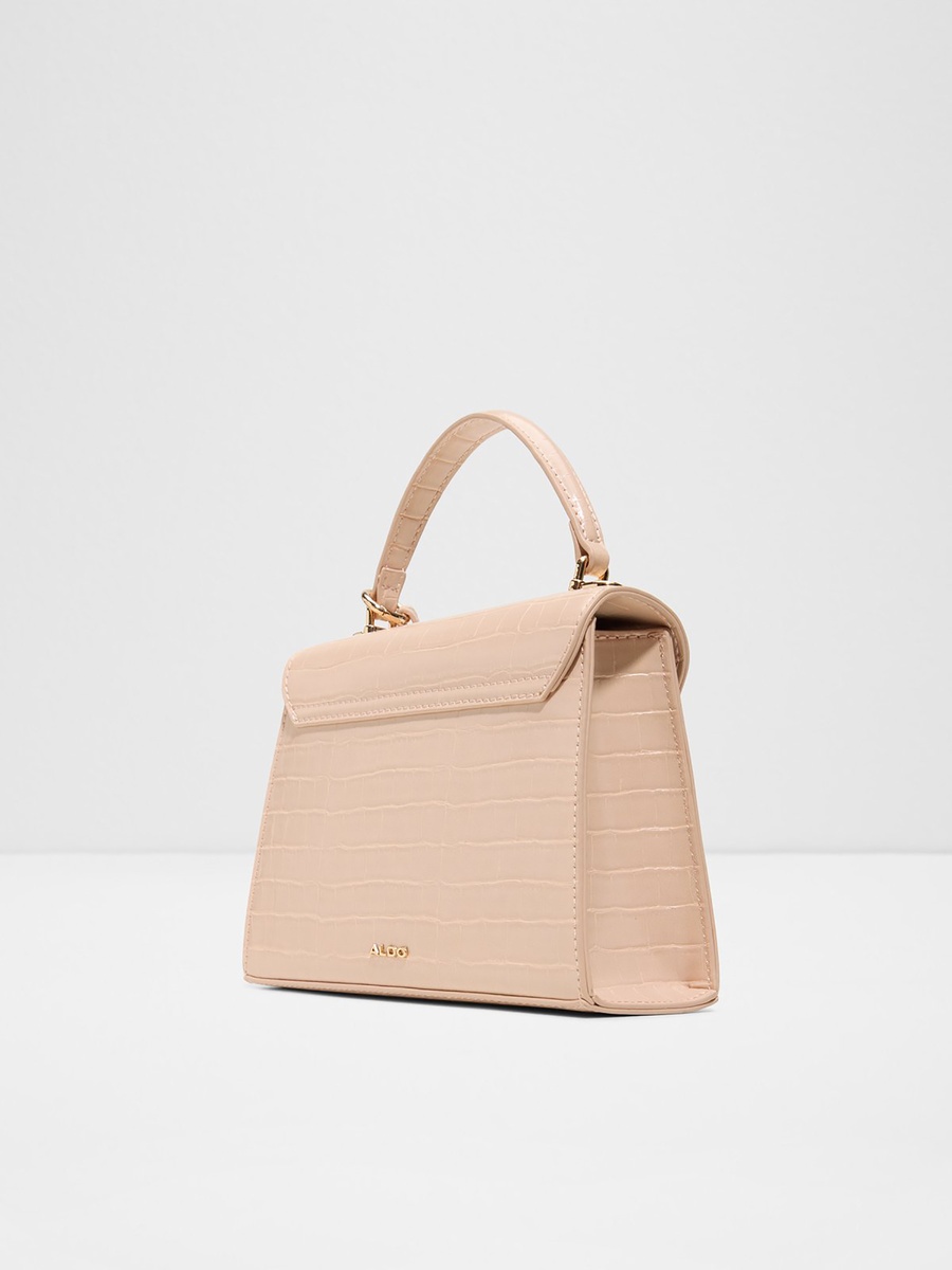 Seraphyna Textured Top Handle Mini Satchel Bag with Twist Lock and Adjustable Strap