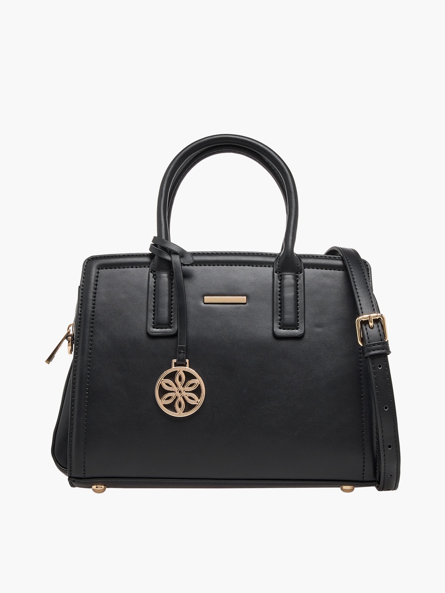 Monogram Print Tote bag with Detachable Strap