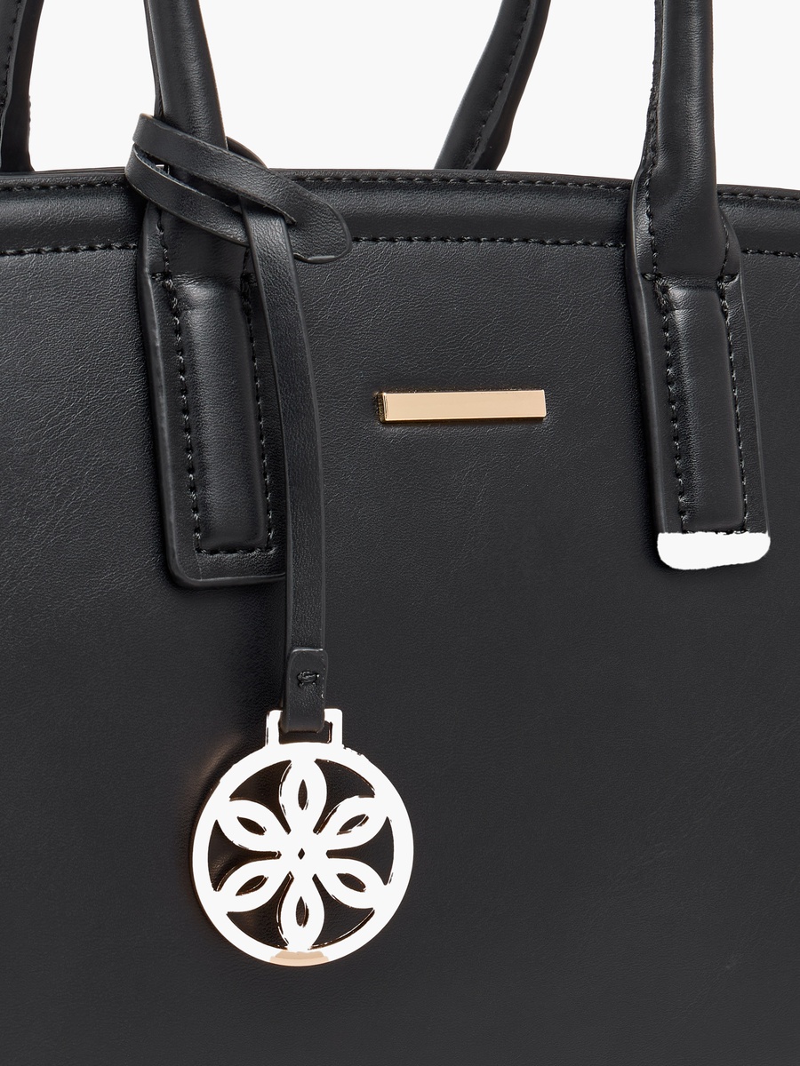 Monogram Print Tote bag with Detachable Strap