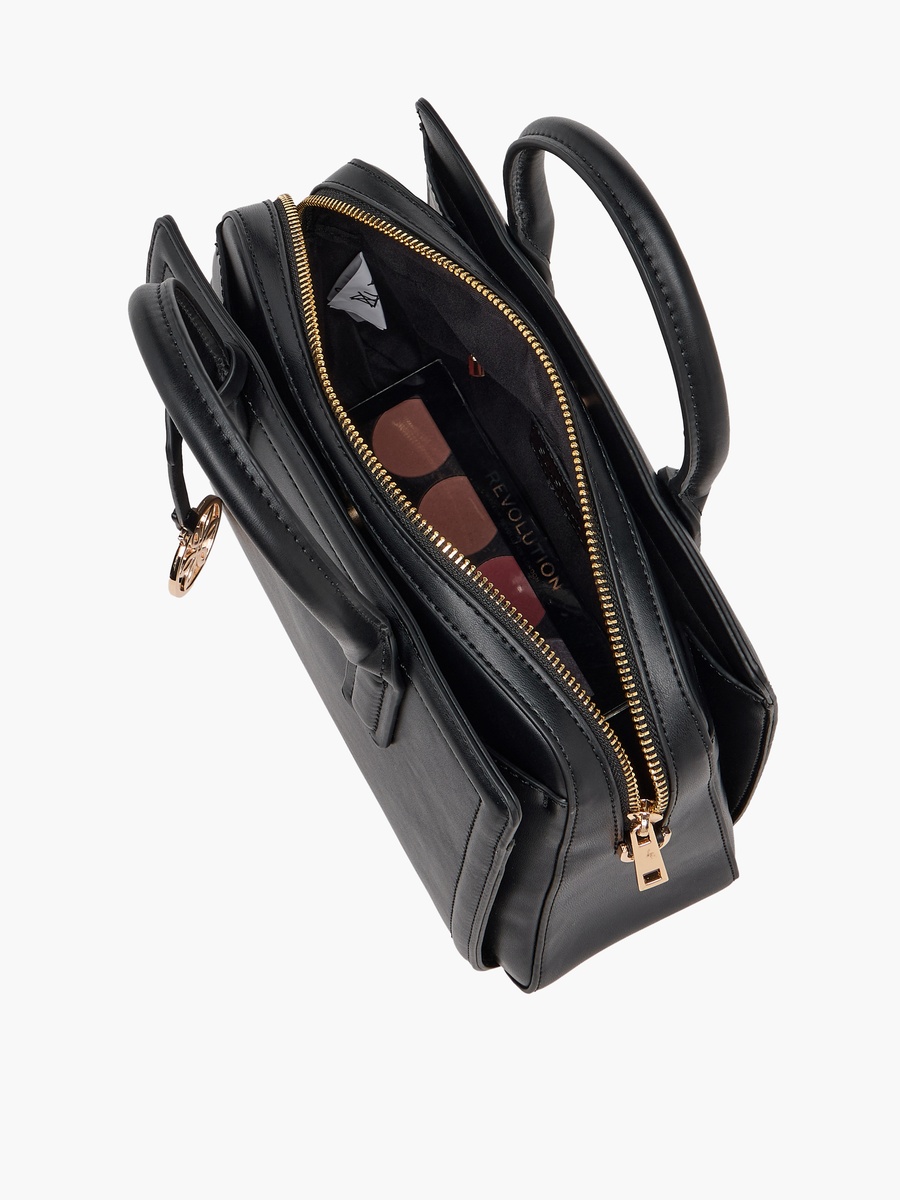 Monogram Print Tote bag with Detachable Strap