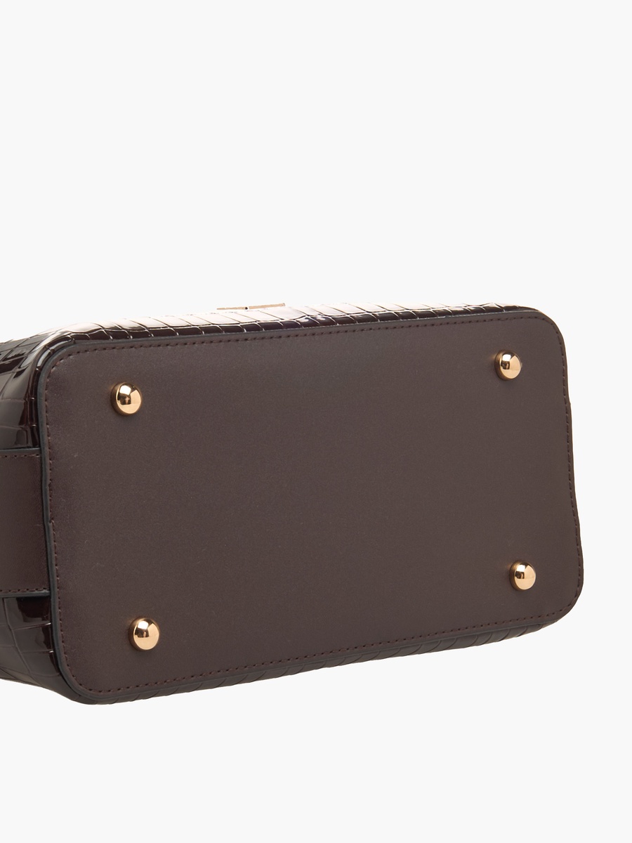 Textured Tote Bag with Detachable Strap