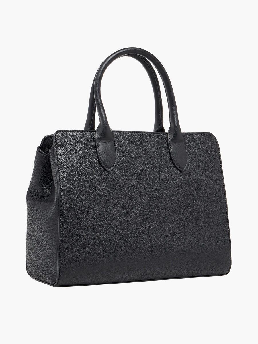 Textured Tote Bag with Crossbody Bag and Pouch
