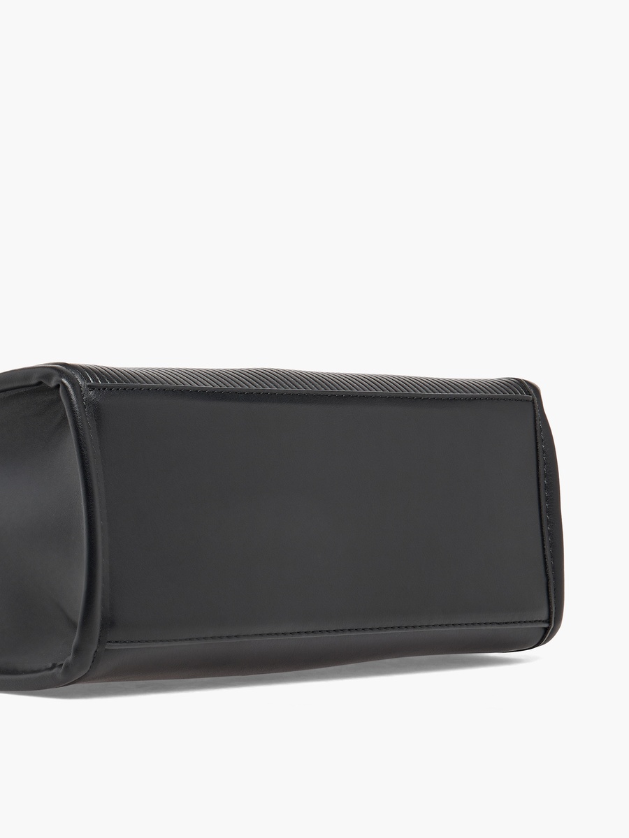 Textured Tote Bag with Detachable Strap