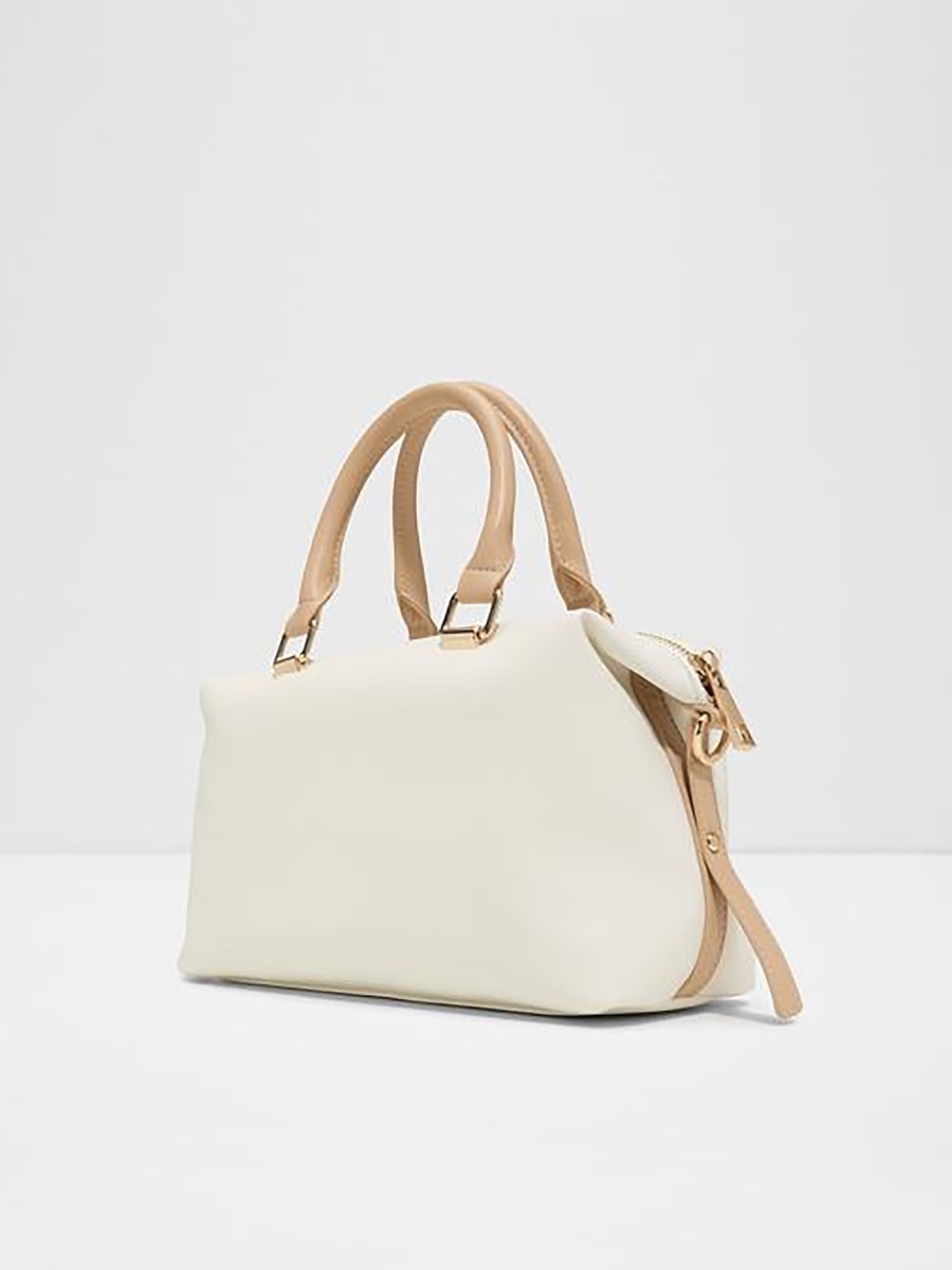 Mellowbag Plain Double Handle Satchel Bag and Pouch with Zip Closure and Strap