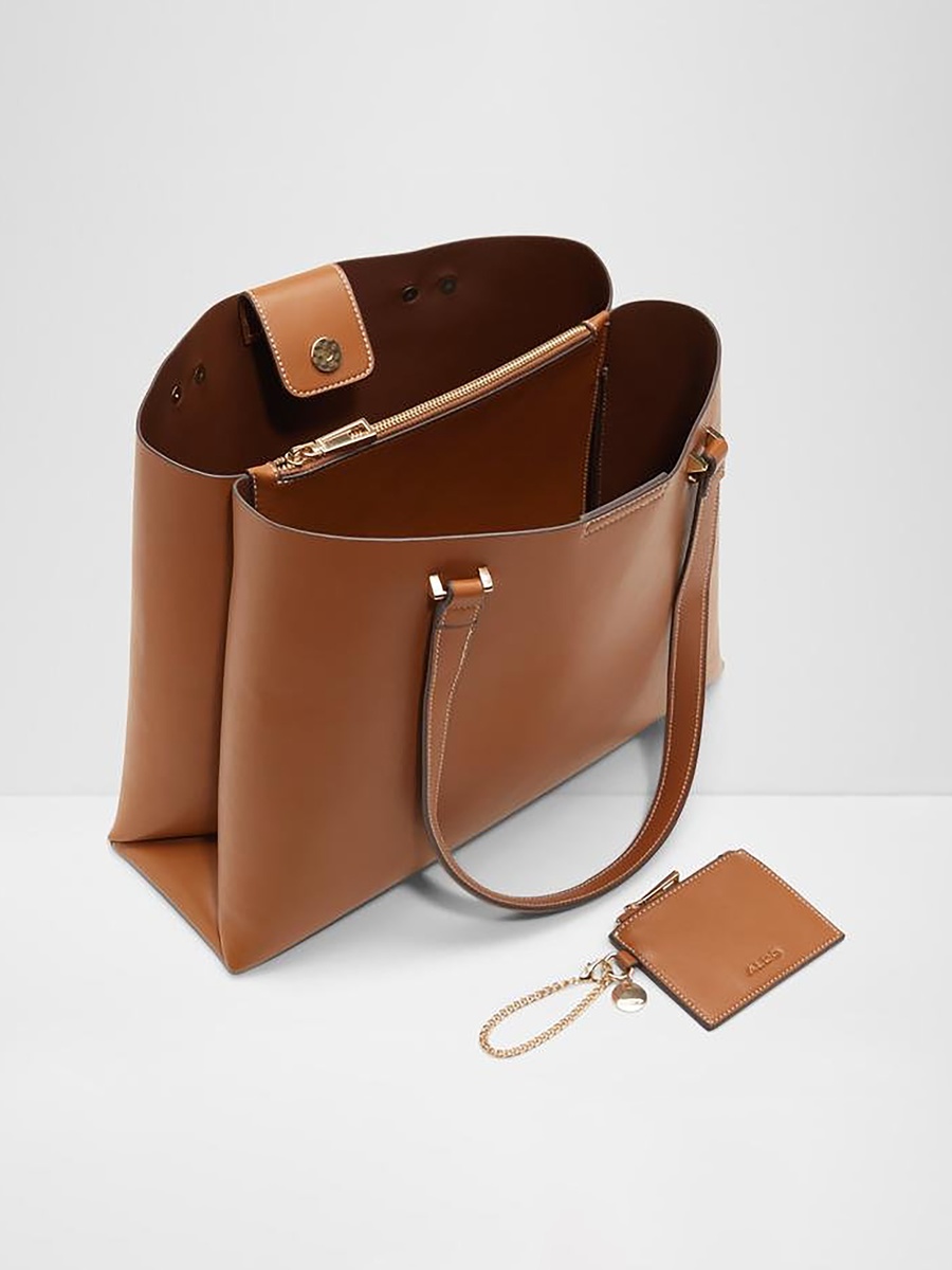 Korer Plain Double Handle Tote Bag with Magnetic Closure