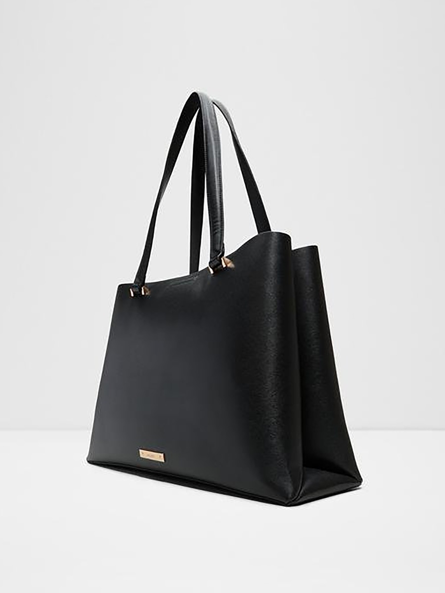 Korer Plain Double Handle Tote Bag with Magnetic Closure