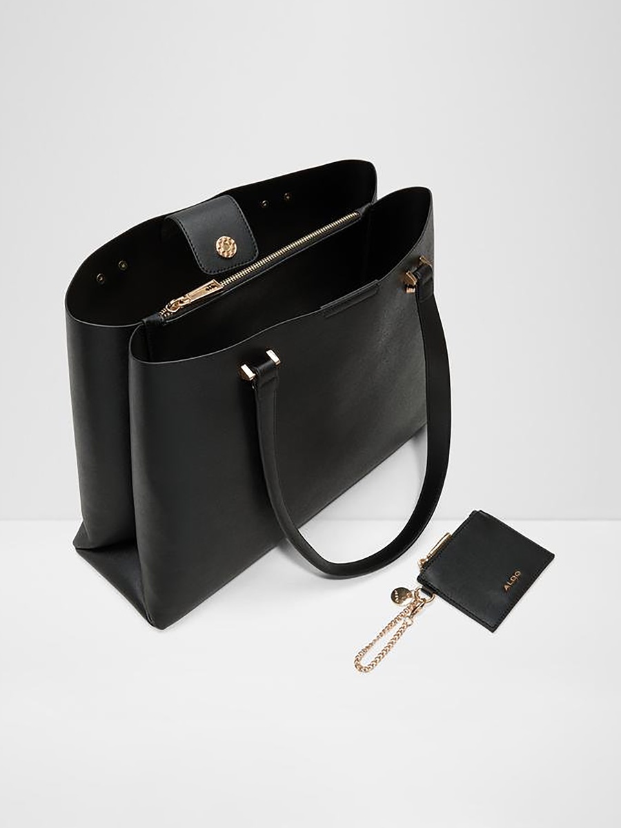 Korer Plain Double Handle Tote Bag with Magnetic Closure