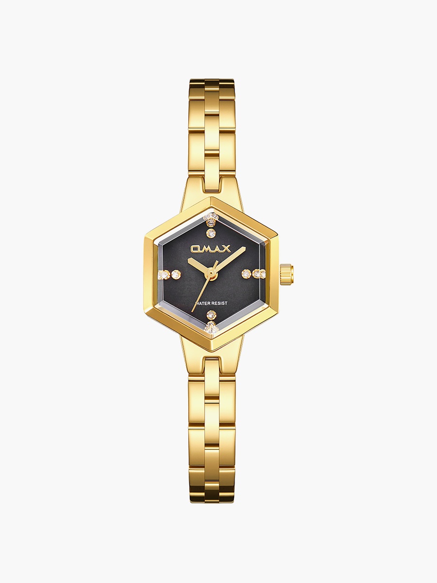 Women Analog Hexagon 22 MM Metal Clasp Watch | SQ-CS012G21S3