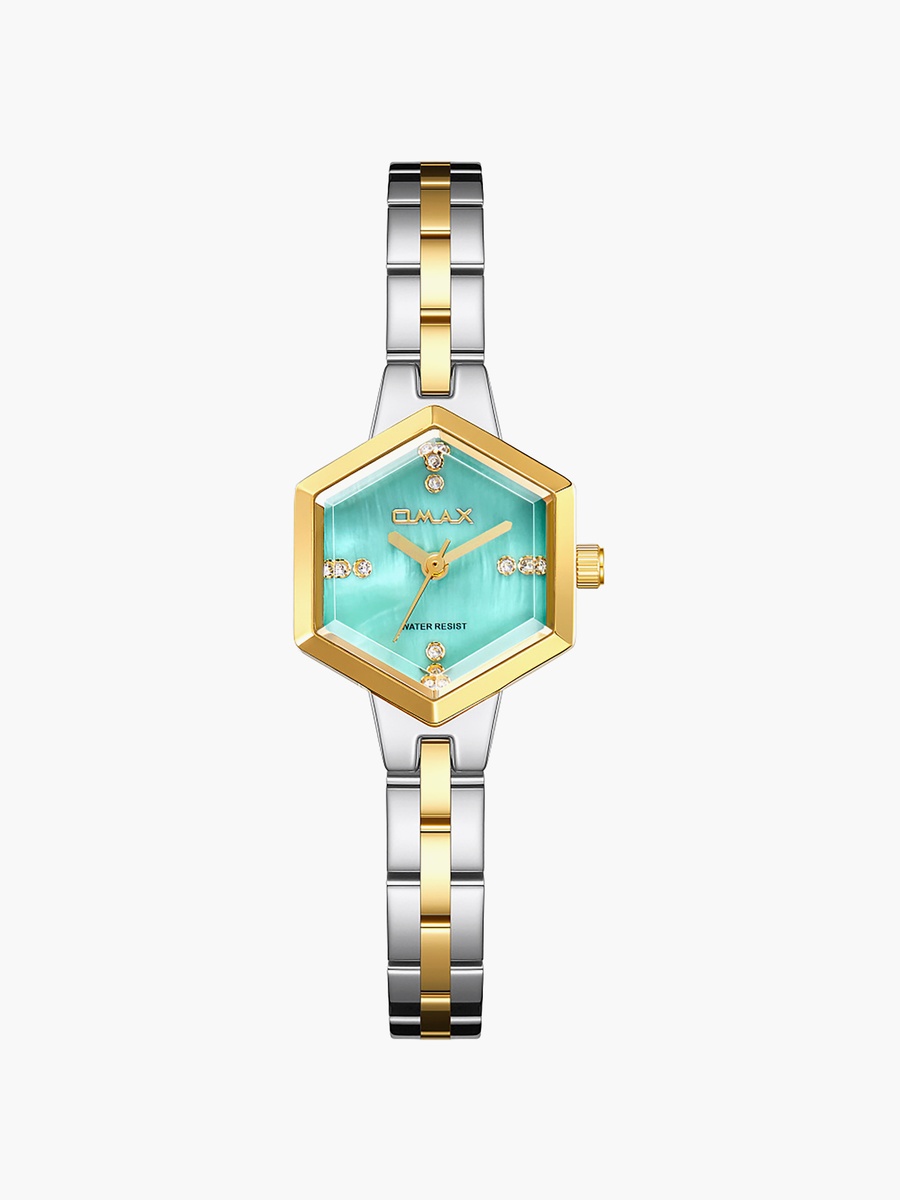 Women Analog Hexagon 22 MM Metal Clasp Watch | SQ-CS012TTIS3