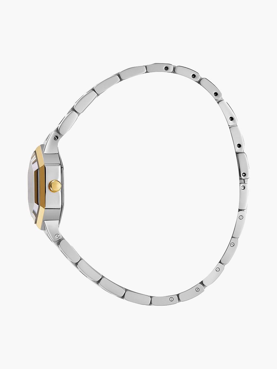 Women Analog Hexagon 22 MM Metal Clasp Watch | SQ-CS012TTIS3
