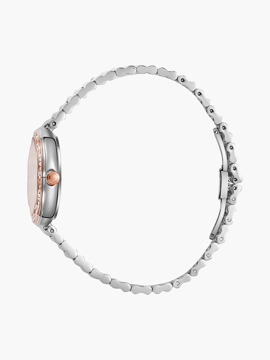 Women Analog Asymmetric 32 MM Metal Clasp Watch | SQ-CS016CZSS4