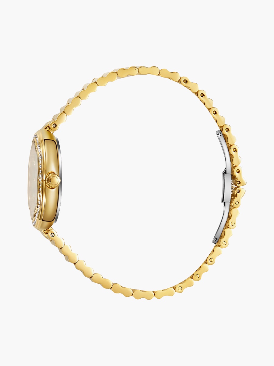 Women Analog Asymmetric 32 MM Metal Clasp Watch | SQ-CS016GT1S3