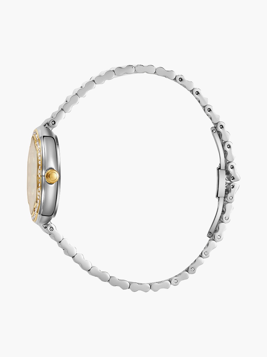 Women Analog Asymmetric 32 MM Metal Clasp Watch | SQ-CS016T3IS3