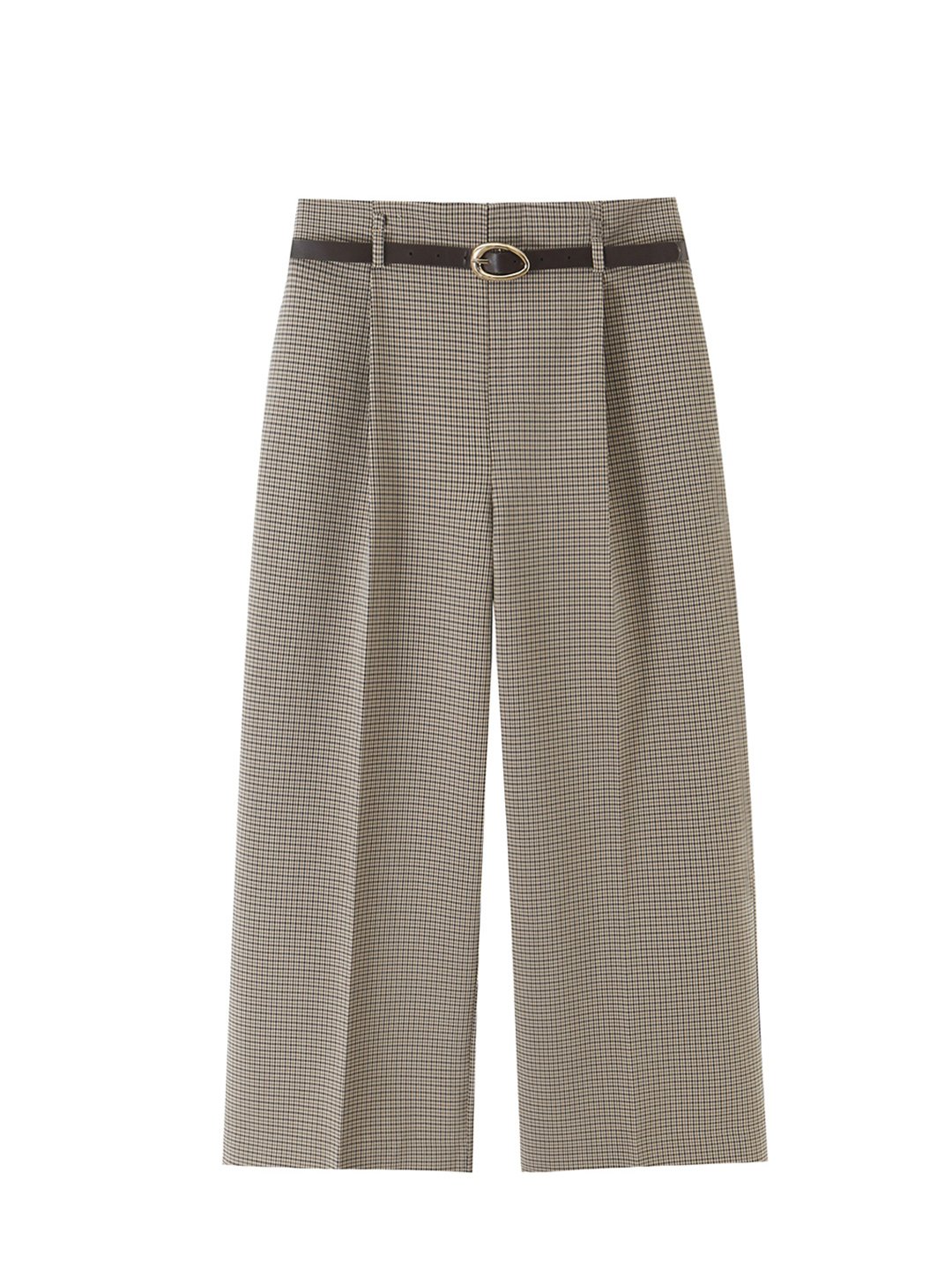 Multi Checked Wide Leg Pants