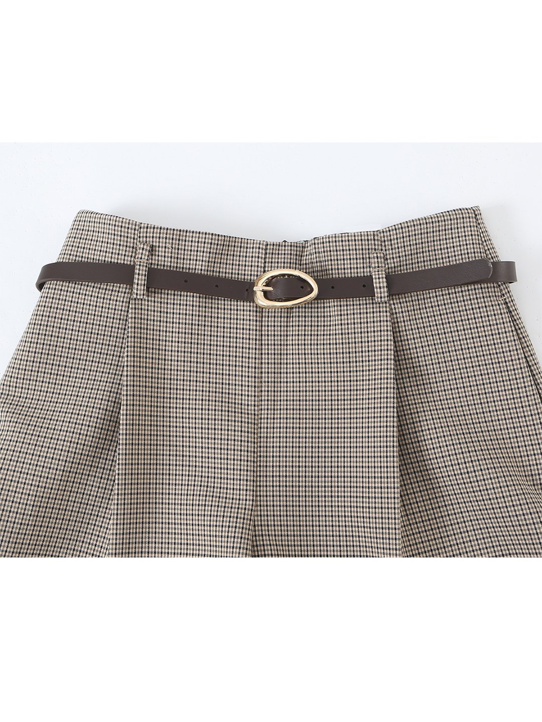 Multi Checked Wide Leg Pants