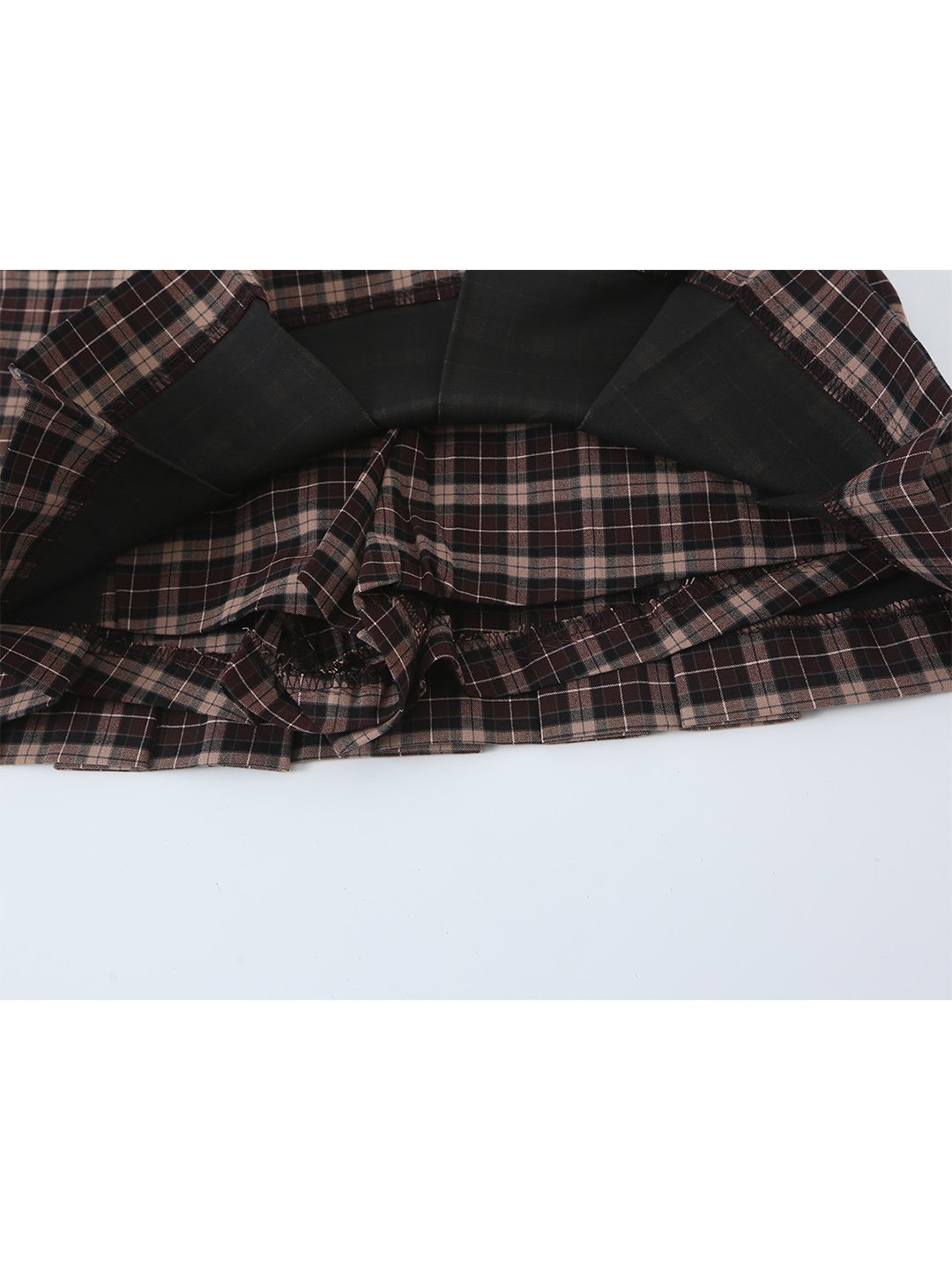 Multi Checked Skater Mini Skirt