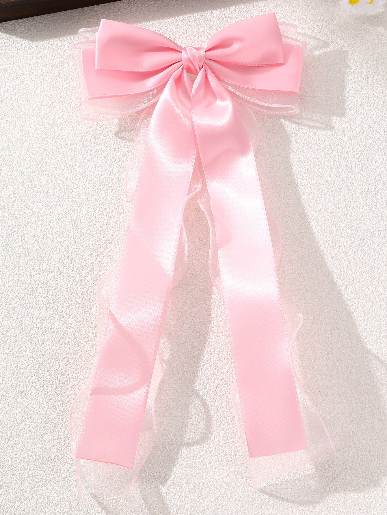 Pink Bow Hair Clip